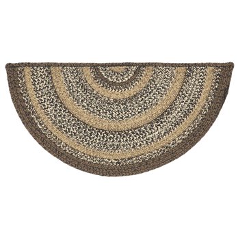 Espresso Jute Rug Half Circle 16.5x33