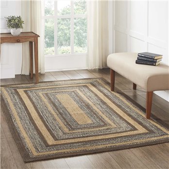 Espresso Jute Rug Rect w/ Pad 60x96