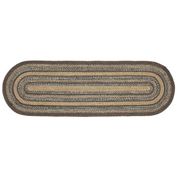 Espresso Jute Rug/Runner Oval w/ Pad 22x72