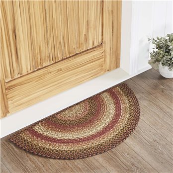 Ginger Spice Jute Rug Half Circle 16.5x33