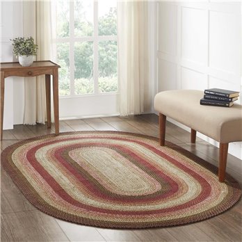 Ginger Spice Jute Rug Oval w/ Pad 60x96
