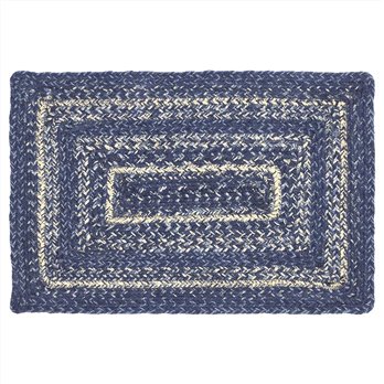 Great Falls Blue Jute Rect Placemat 10x15