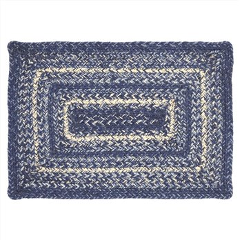 Great Falls Blue Jute Rect Placemat 12x18
