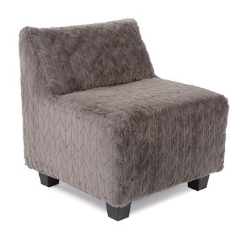 Howard Elliott Pod Chair Faux Fur Angora Stone Complete Chair