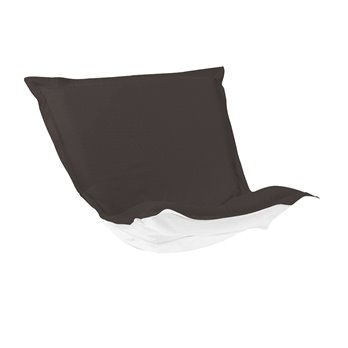 Howard Elliott Puff Chair Cushion Outdoor Sunbrella Seascape Charcoal Cushion & Cover