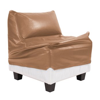 Howard Elliott Pod Chair Cover Faux Leather Avanti Bronze - Cover Only, Chair Base Not Included