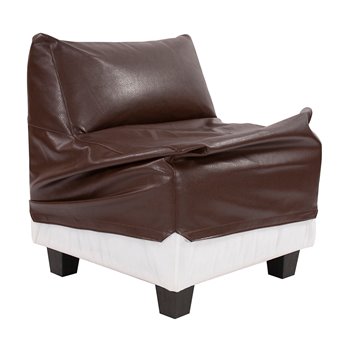 Howard Elliott Pod Chair Cover Faux Leather Avanti Pecan - Cover Only, Chair Base Not Included