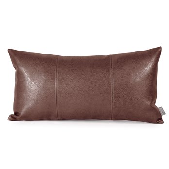 Howard Elliott Kidney Pillow Faux Leather Avanti Pecan