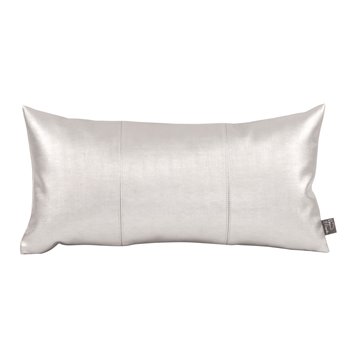 Howard Elliott Kidney Pillow Faux Leather Metallic Luxe Mercury