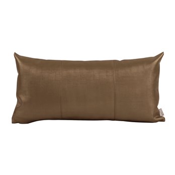 Howard Elliott Kidney Pillow Faux Leather Metallic Luxe Bronze