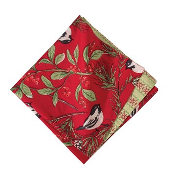 Chickadee Red Napkin