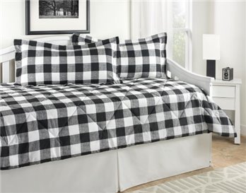 Cottage Classic Black 4 Piece Daybed Comforter Set