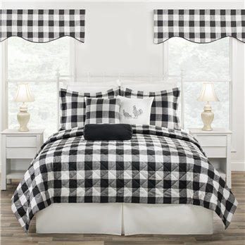 Cottage Classic Black Queen Bedskirt - Solid Print