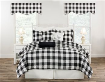 Cottage Classic Black 3 Piece Queen Comforter Set