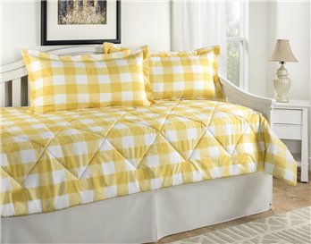Cottage Classic Yellow 4 Piece Daybed Comforter Set