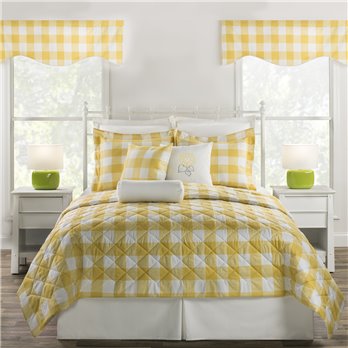 Cottage Classic Yellow King Sham - Buffalo Check