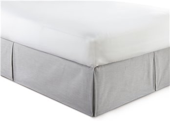 Cambric Gray Bedskirt 18" Drop California King
