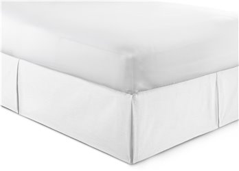 Cambric White Bedskirt 18" Drop King
