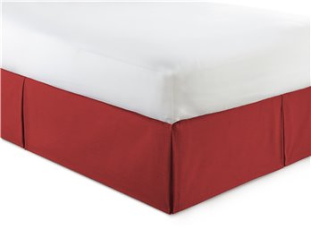 Cambric Red Bedskirt 15" Drop King