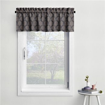 Malden Charcoal Tailored Valance