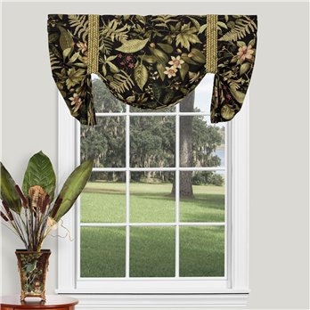 Tahitian Sunset 52" x 20" Tie Up Curtain by Thomasville