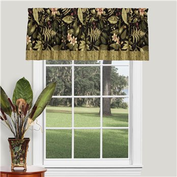 Tahitian Sunset 72" x 18" Tailored Valance with Band by Thomasville