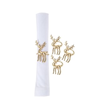 Gold Deer Napkin Ring- Set of 4