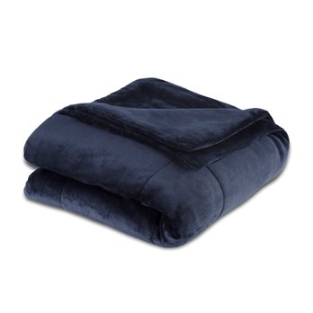 Vellux PlushLux Filled King Midnight Blue Blanket