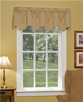 Beige Stripe Erin Valance