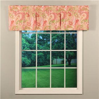 Paisley Pink Pleat Valance