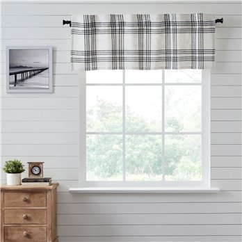 Black Plaid Valance 19x60