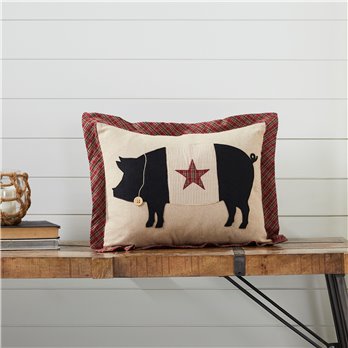 Cider Mill Primitive Pig Pillow 14x18