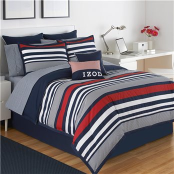IZOD Varsity Stripe Twin XL Comforter Set  (15" drop)