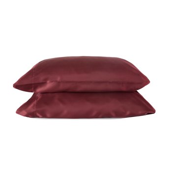 Seduction Satin Standard Merlot Pillowcase Pair