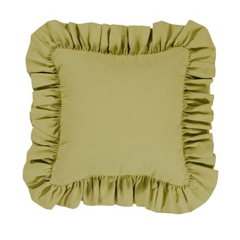 Kahlee Ruffled Square Pillow - Green