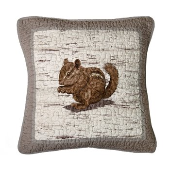 Birch Forest Chipmunk Decorative Pillow
