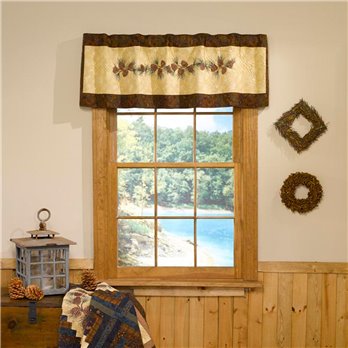 Cabin Raising Pinecone Valance