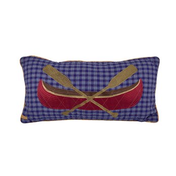 Lakehouse Rectangle Canoe Decorative Pillow