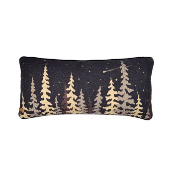 Moonlit Cabin Rectangle Decorative Pillow