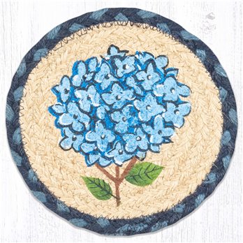 Blue Hydrangea Round Large Coaster 7"x7" Set of 4