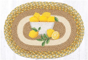 Lemon Bowl Oval Placemat 13"x19"