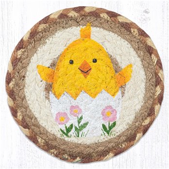 Easter Chick Round Large Coaster 7"x7" Set of 4
