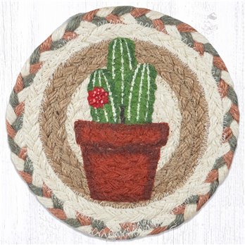 Cacti 2 Round Large Coaster 7"x7" Set of 4