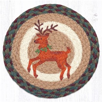 Reindeer Printed Round Trivet 10"x10"