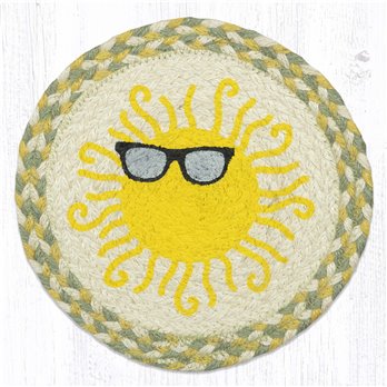 Sun with Shades Printed Round Trivet 10"x10"