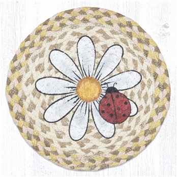 Daisy & Ladybug Printed Round Trivet 10"x10"