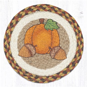 Pumpkin Acorn Printed Round Trivet 10"x10"