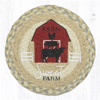 Farm Sweet Farm Printed Round Trivet 10"x10"