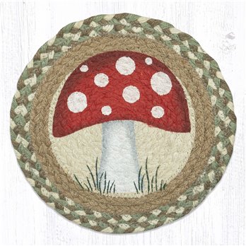 Mushroom Printed Round Trivet 10"x10"
