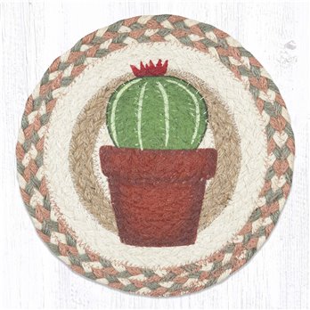 Cacti 3 Printed Round Trivet 10"x10"